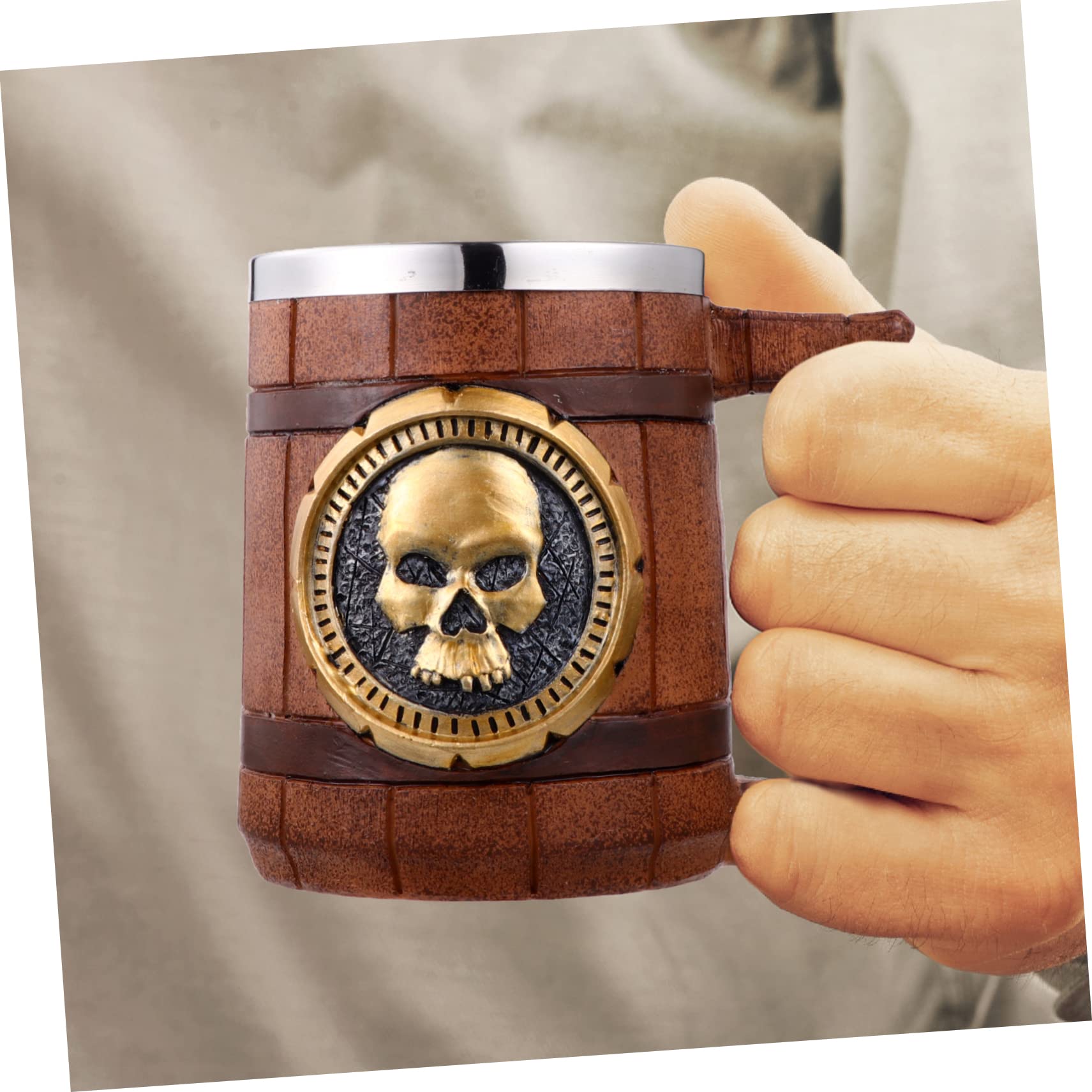 Cabilock copa de calavera las tazas de café de la oficina vasos retros taza de te tazas vintage taza de esqueleto taza para agua familiar jarro de cerveza acero inoxidable 304