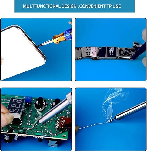 Miniatura 6 de Kaisiking S-160 Alfombrilla de reparación de silicona con función magnética, 2 pinzas ESD y correa de muñeca antiestática para soldadura