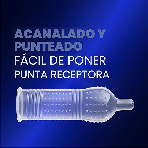 Miniatura 9 de Preservativos ultrafinos, acanalados, punteados con lubricante retardante, Durex Performax Intense - Preservativos de látex de goma natural, 12