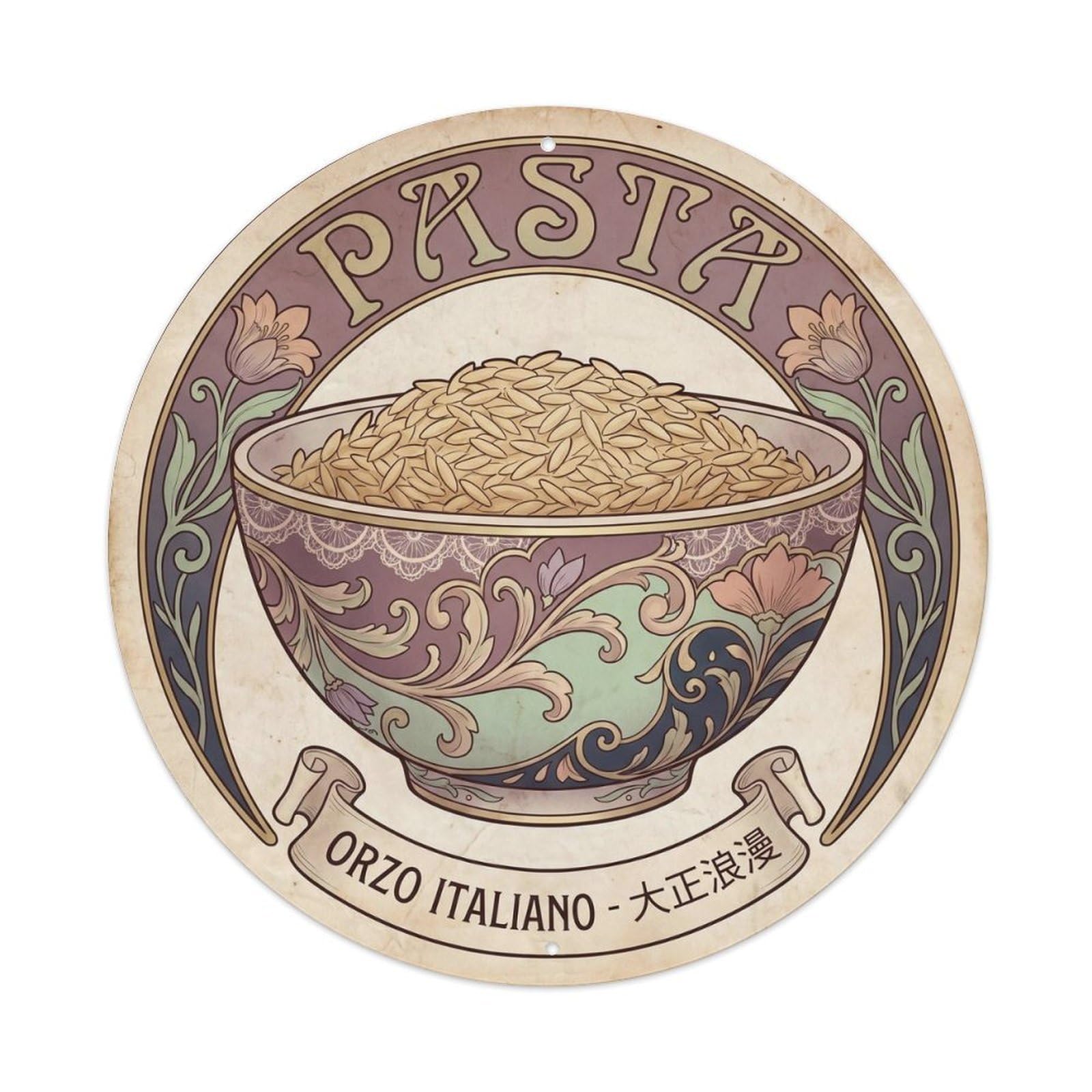 Diner Pasta Vintage Italian Food Culture Metal Tin Sign