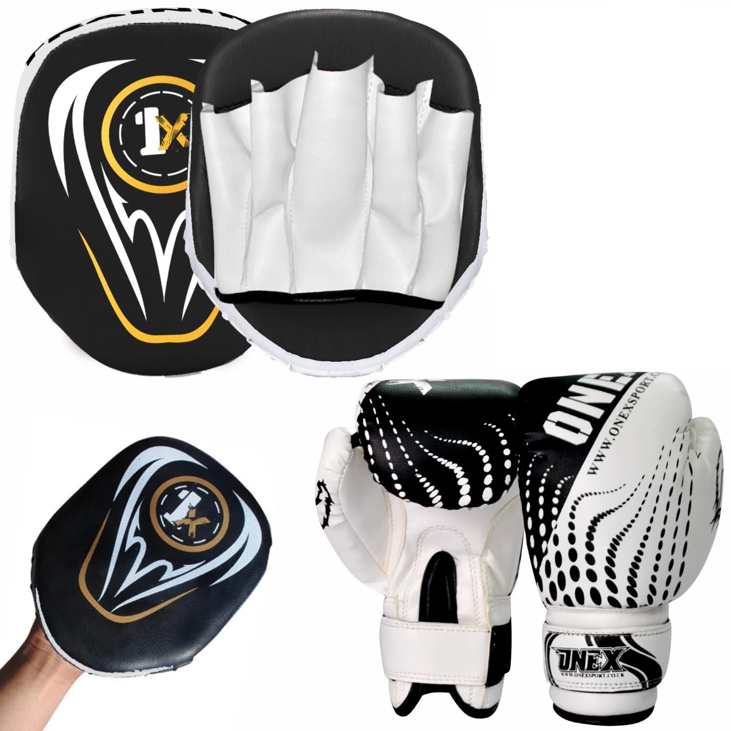 Boxing Gloves and Focus Pads Set for boys and girls Kids Twins Kickboxing Punching Professional Training - Hook and Jab MMA Punch Thai Strike Bag — image 1