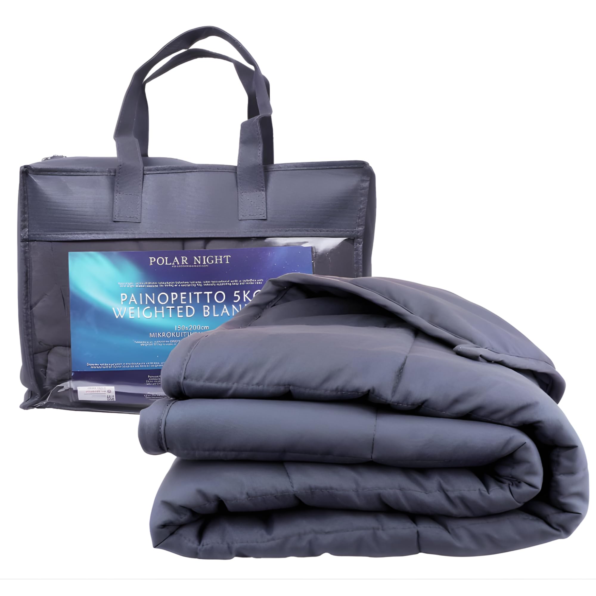 Polar Night Coperta Ponderata per Adulti 150 x 200 cm, 7 kg - Coperta Pesante con Perline di Vetro, 100% Microfibra, Standard Oeko-Tex® 100 – Coperta Appesantita Traspirante, Weighted Blanket