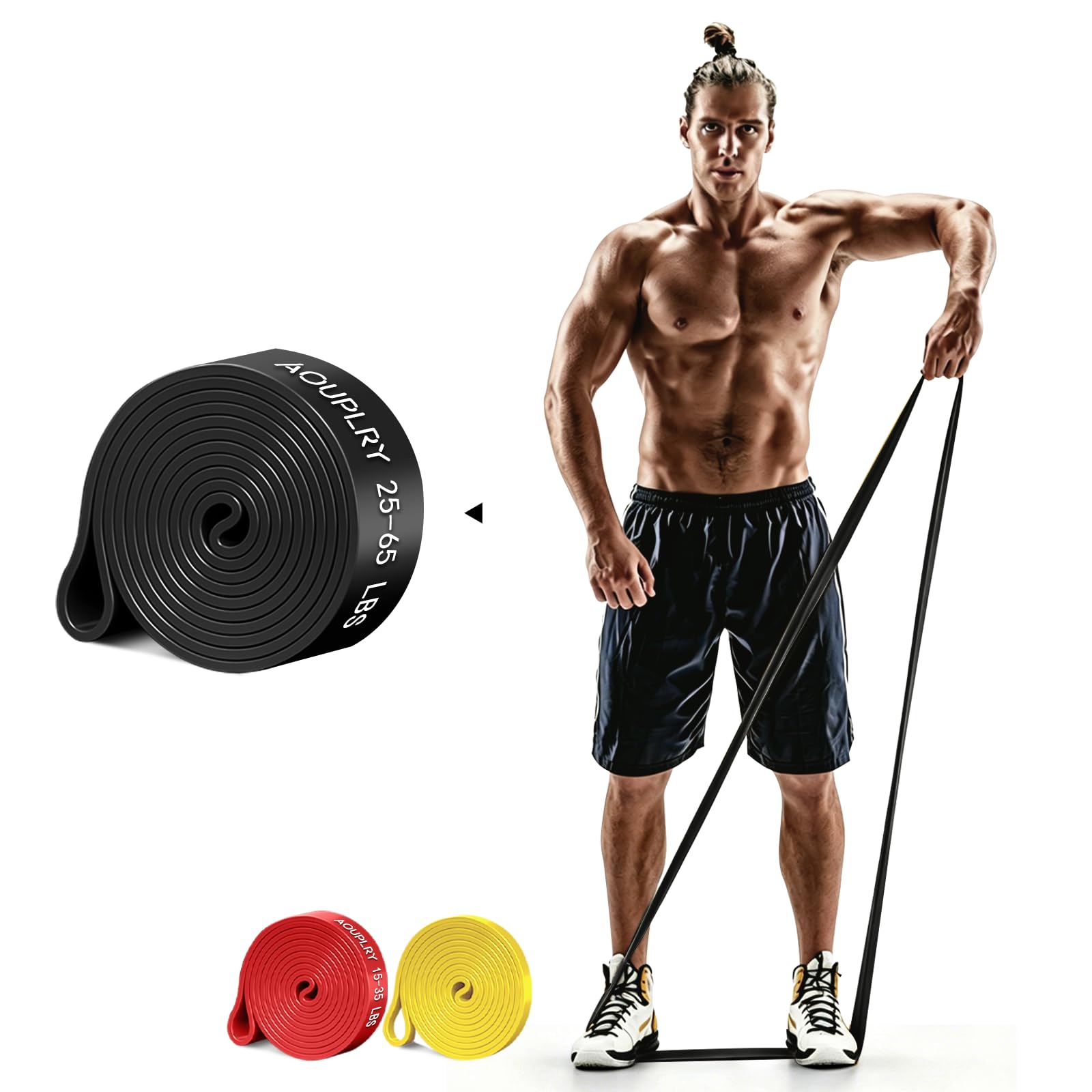 Resistance Band, Exercise Band for Strength Training, Muscle Toning, Black