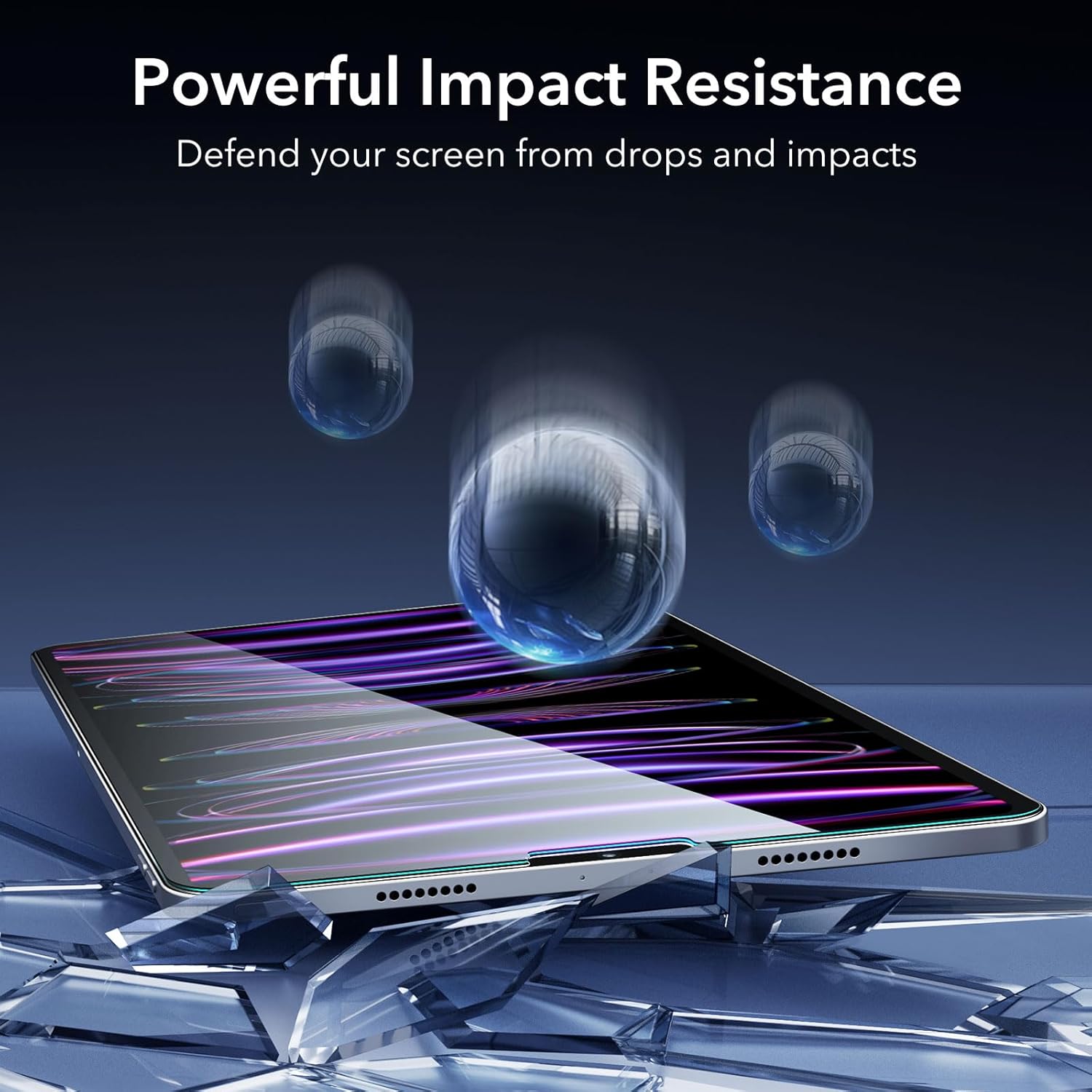 ESR for iPad Pro 12.9 Case (6th/5th Generation, 2022/2021), Removable Magnetic Cover+ 2 Pack Screen Protector for iPad Pro 12.9 Inch (2022/2021/2020/2018)