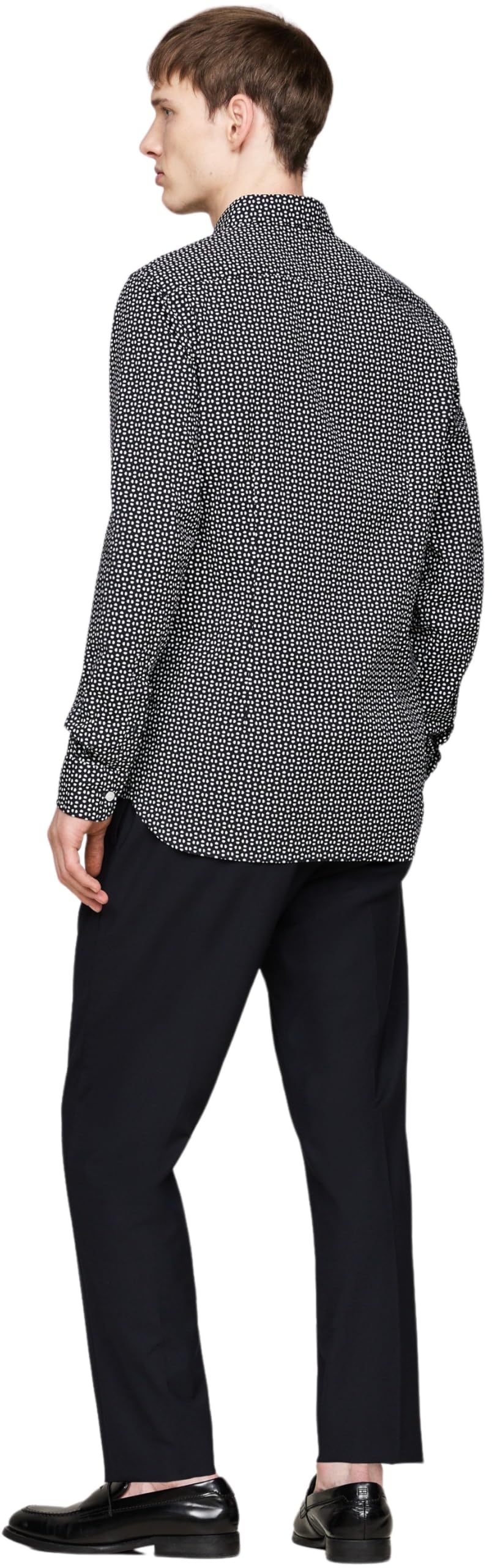 Tommy Hilfiger Camisa de Popelín Hombre Print Shirt con Botones