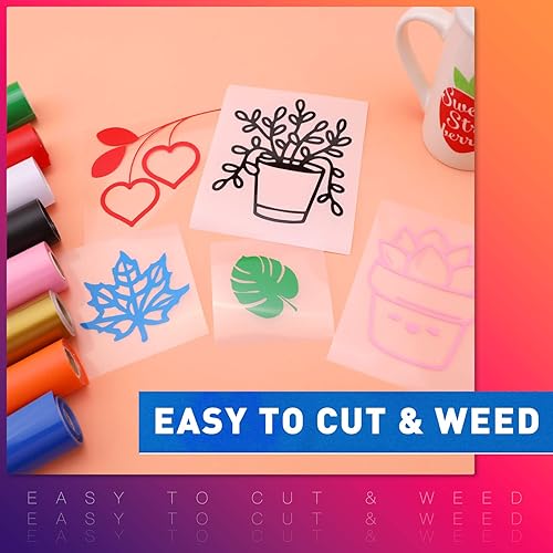 Miniatura 4 de HTVRONT Vinilo permanente rosa para Cricut, rollos de vinilo permanente color rosa, rollo de vinilo adhesivo de 12 pulgadas x 11 pies para Cricut,