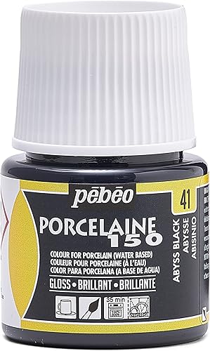 PEBEO 024-041 Porcelaine 150 - Pintura de porcelana (1.5fl oz), color negro disponible en Yaxa Peru