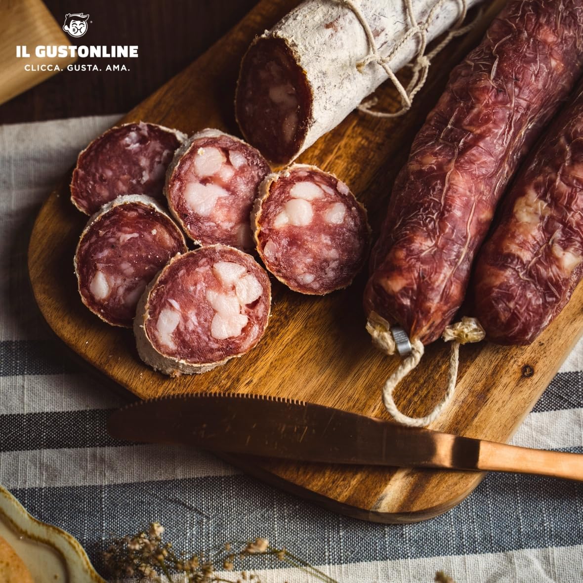 Salame Corallina 500 g - Prodotto Artigianale lavorato a mano - Senza Glutine | ilGustonline (1)