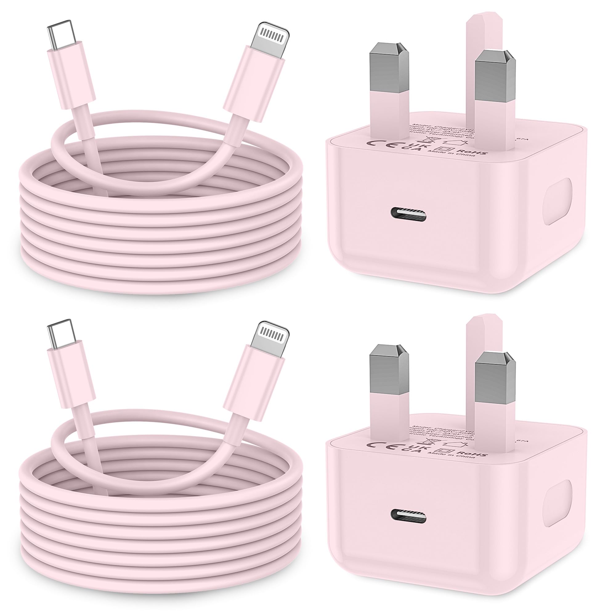 KTDRJN for iPhone Charger Fast Charge, 2Pack PD 20W Fast Apple Charger Cable 2M, iPhone Fast charger Plug with USB C To Lightning Cable for iPhone 14 13 12 11 Pro Max XS XR X 8 7 6 Plus, iPad and iPod — view 11