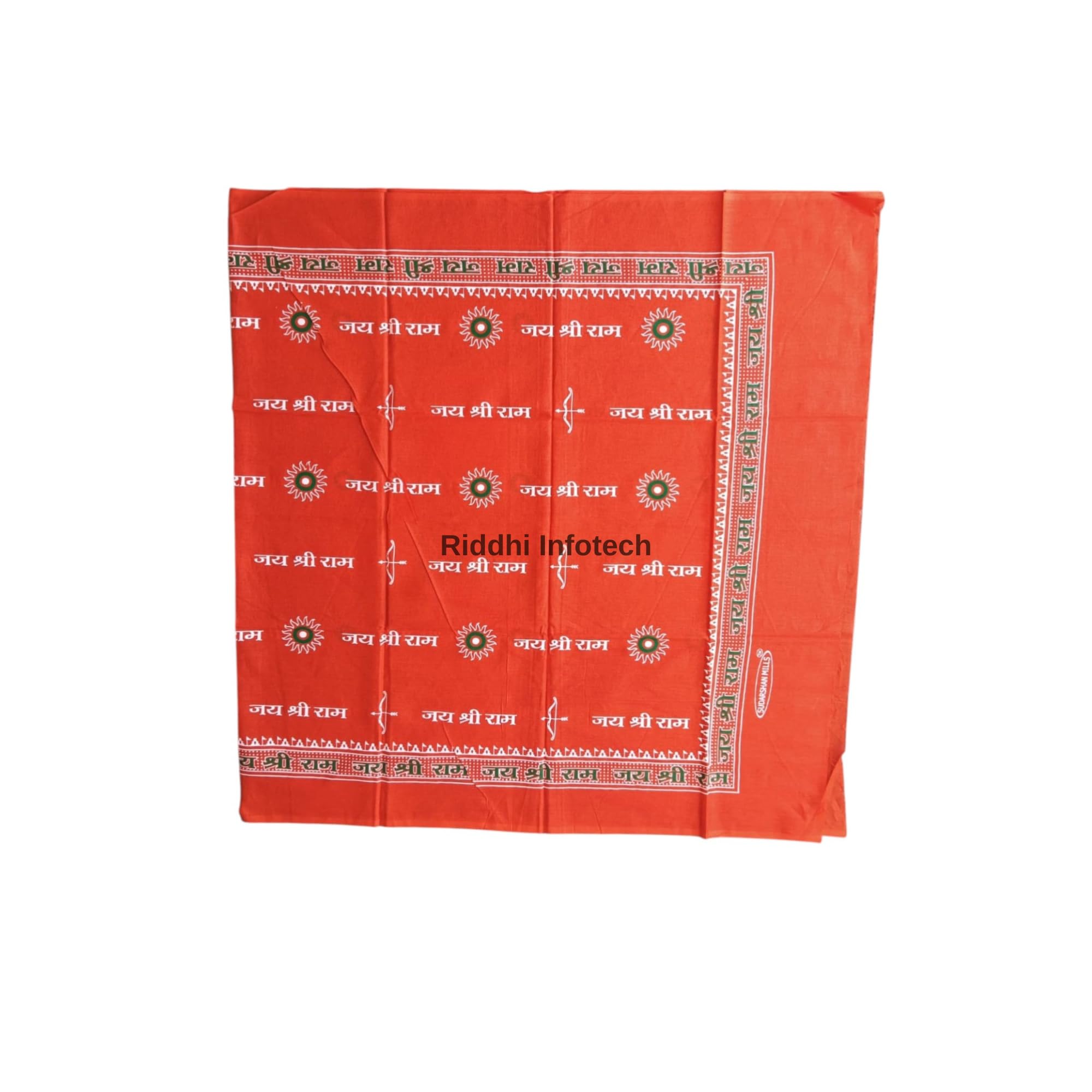 RiddhiInfotech Ram Naam Gamcha for Men | Jai Shri Ram Orange Cotton Angvastram | Hindu Religious Pooja Gamcha for Pandit, Purohit, Temple Rituals | Traditional Devotional Scarf-picture-34