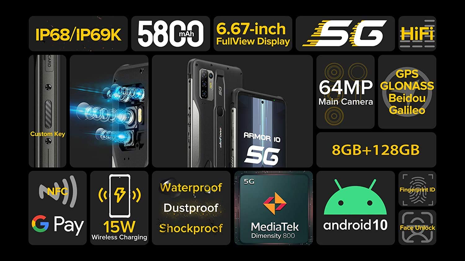 ANDROID - ulefone ARMOR 10 5G　128GB　SIMフリー Ulefone Armor 10 5G, The World's First 5G Rugged Phone