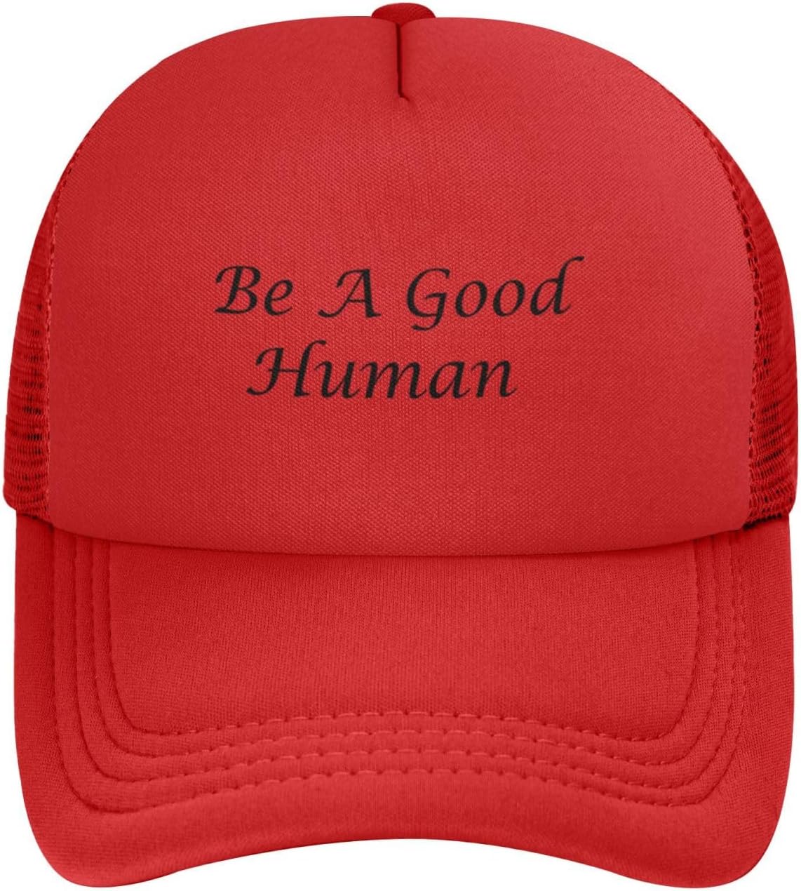 Be A Good Human-Fun for Women Men Baseball Cap for Men Women Adjustable Washed Baseball Hats Black
