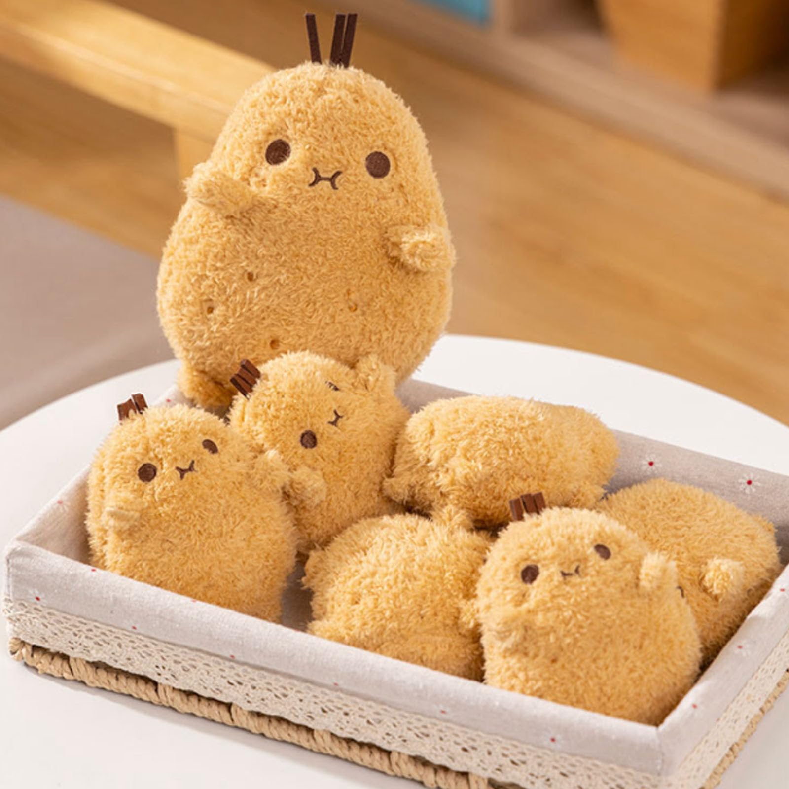 Kartoffel (Potato) Plüschtier, kuscheliges Sofa- und Bettkissen mit niedlichem Cartoon-Design, weiches Stofftier aus hochwertigem Plüsch, Kinder und Erwachsene (53cm)