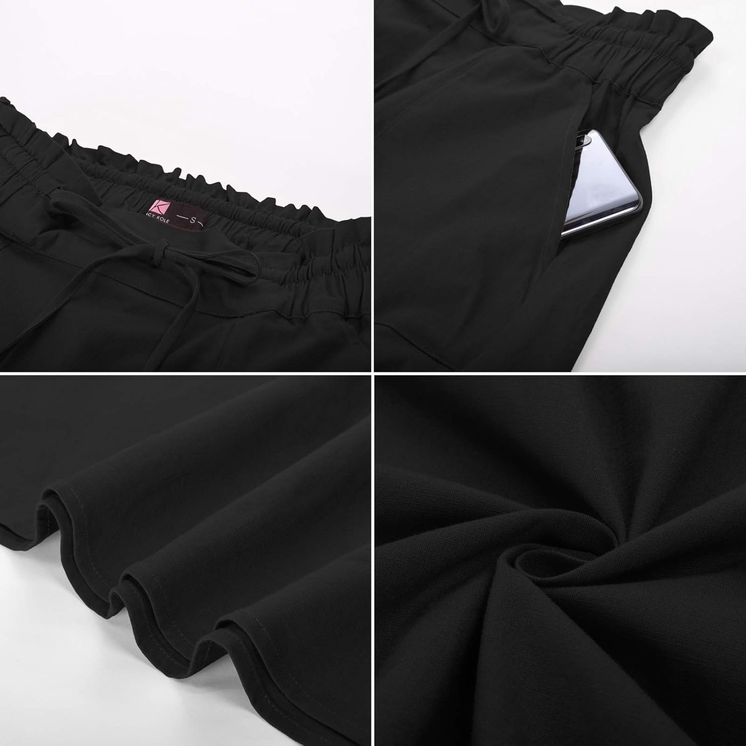 KANCY KOLE Women Casual Cotton Linen Skirts Frill Tie Waist A-Line Midi Skirt with Pockets S-XXL - Image 6