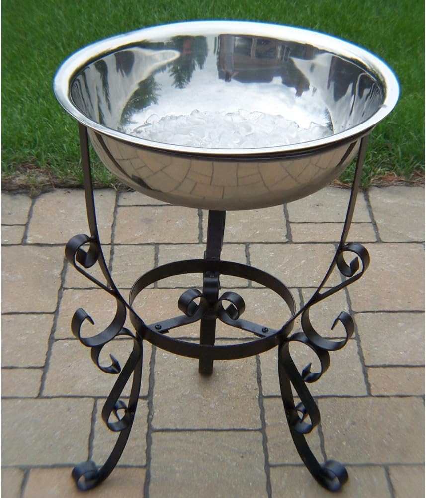 Oakland Living 9101SSBK Stainless Steel Ice Bucket and