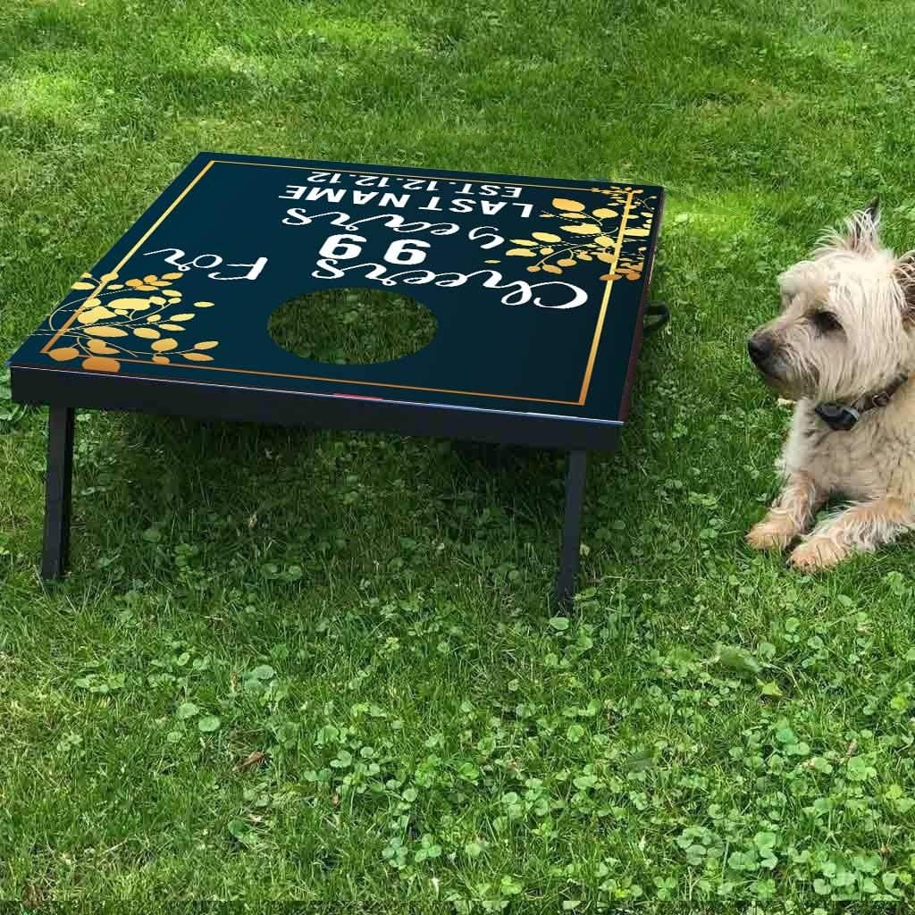 VictoryStore Custom Anniversary Bag Toss Game – Custom Anniversary Cornhole - Cheers Design