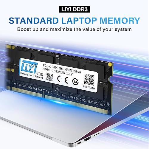 Miniatura 2 de LIYI DDR3LDDR3 RAM 4GB 1333MHz PC3L-10600PC3-10600 CL9 2Rx8 204-Pin Non-ECC sin búfer 1.35V1.5V RAM para portátil SODIMM RAM para Notebook Memoria
