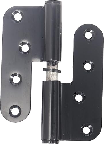 Miniatura 5 de Paquete de 6 bisagras negras de alta resistencia, bisagras de puerta en forma de H de 4 x 3.5 pulgadas, bisagra de puerta desmontable de acero