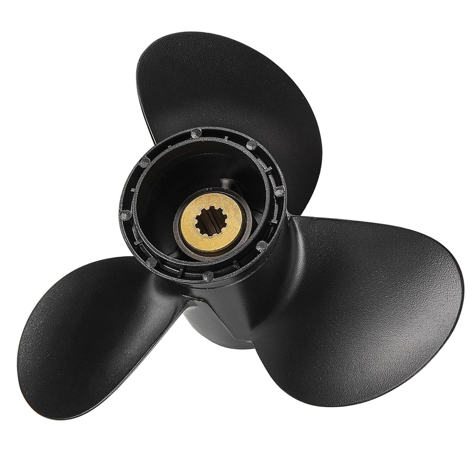 Boat Propeller 10 1/4x14 Pitch Aluminum Propeller fit Suzuki Outboard Motos DT20 DT25 DF25 DT30 DF30, 10 Spline Tooth, Part No.58100-95D00-019 10.25x14 Prop 3 Blades RH