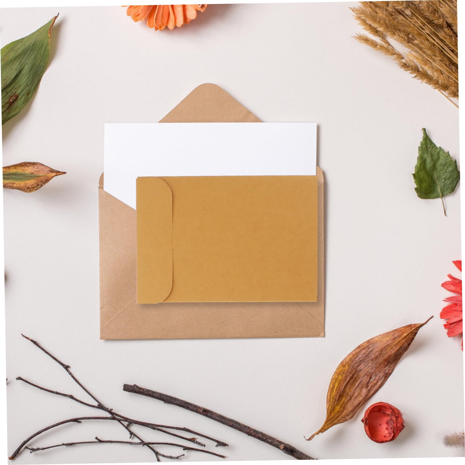 HOODANCOS Blank Postcard Box Storage Case Envelope Card Storage Case for Greeting Cards