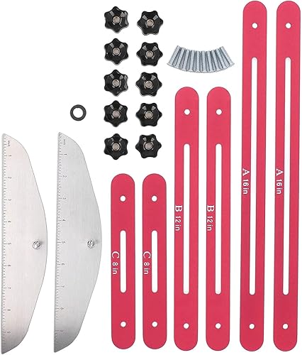 Miniatura 8 de Medidor de peldaños de escalera multifunción ajustable de 8 a 16 pulgadas, herramienta de medición de peldaños de escalera para elevadores,