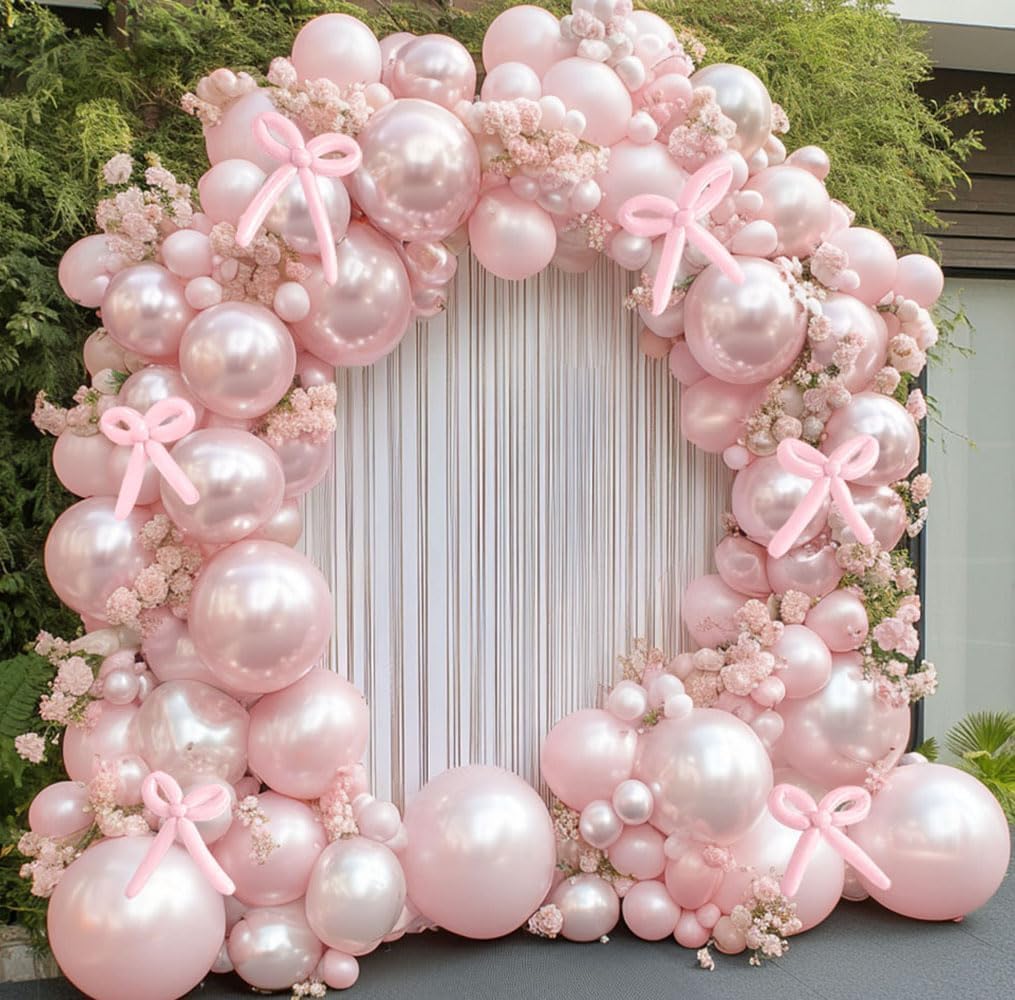 Pearl Pink Balloon Double Stuffed Pearl Pastel Light Pink Balloons