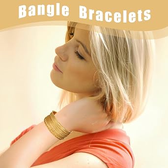 20 PCS Bracelet Stack Set, gold silver bangles for women Multi Stacking Ladies bangles for womens, Women Accessories Glossy Textured Bangle for Daily Wear Birthday Party or Graduation Gift