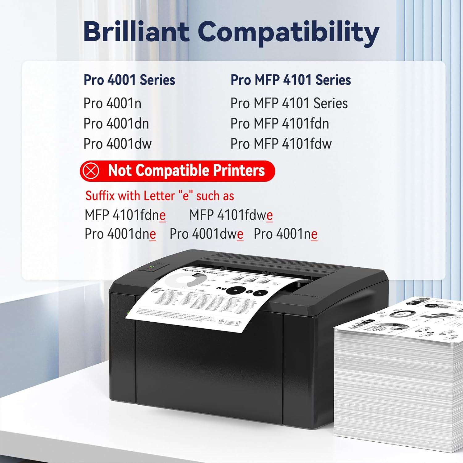 148X W1480X Black Toner Cartridge Compatible (with Chip) Replacement for hp 148A 148X Toner Works with HP Pro 4001n 4001dn 4001dw MFP 4101 4101fdw 4101fdn Printer Ink High-Yield (2-Pack)