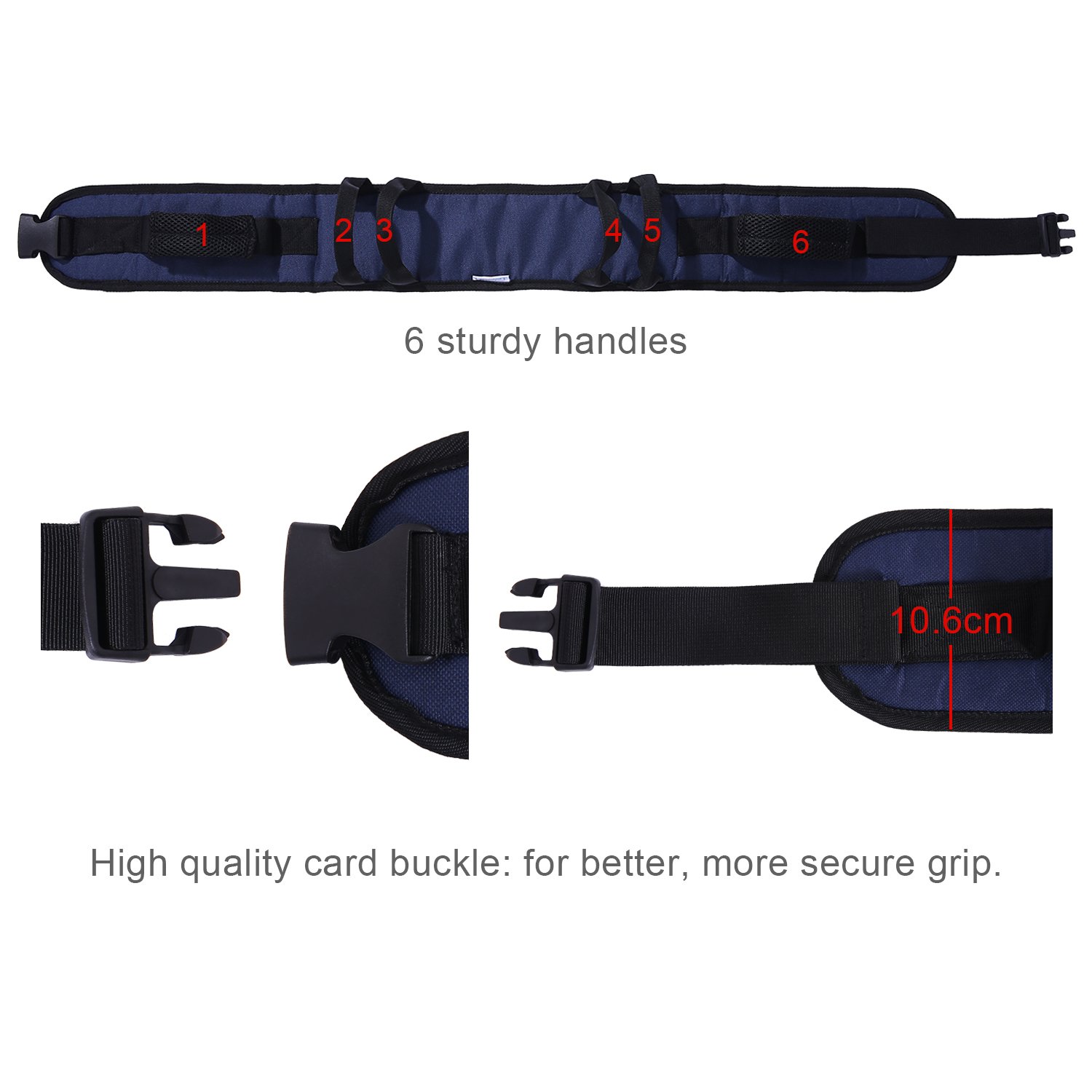 NEPPT Gait Belt Patient Lift Transfer Board Slide Belt Medical Sling