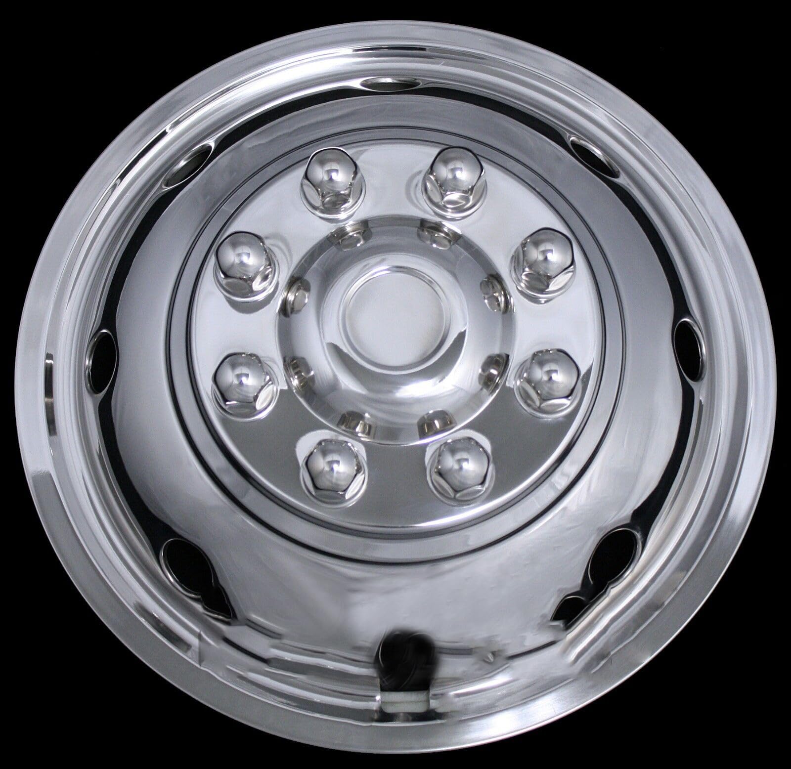 Dually Wheel Simulators Set Of 4 Polished Stainless Steel - 8 Lug 8 ...