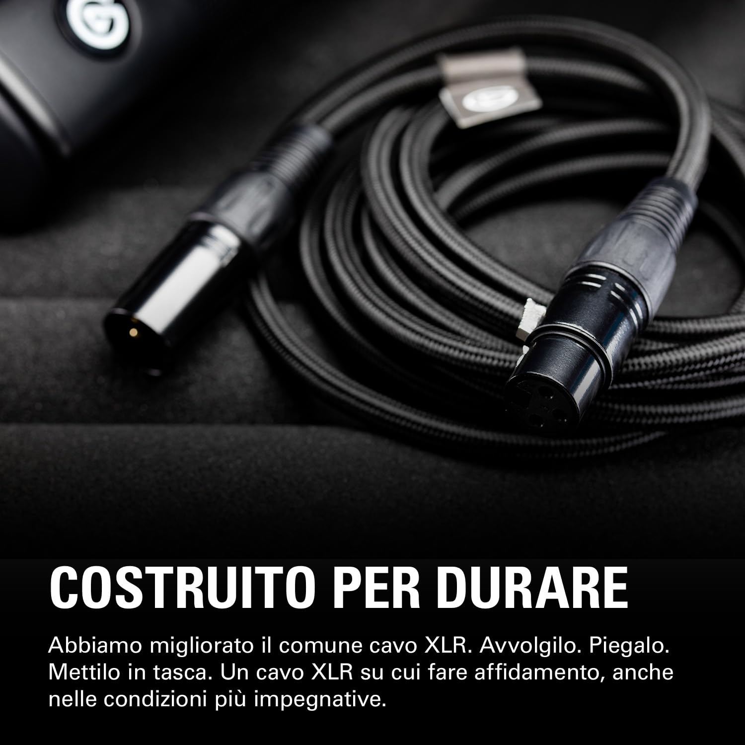 Elgato XLR Cable – Cavo Microfono schermato per registrazioni in Studio e produzioni dal Vivo, Pin placcati in Oro, da Maschio a Femmina, per segnali microfonici e di Linea analogici bilanciati, 3 m
