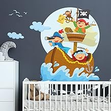 Decorative kids room sticker - Boarding pirates (100x150cm)