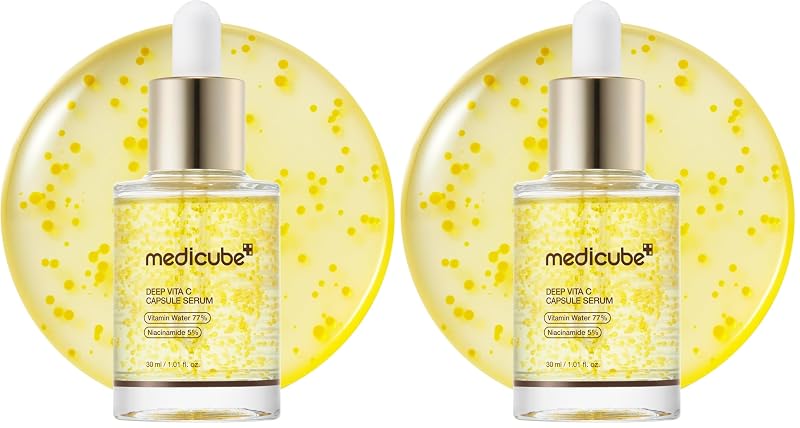 Sérum facial em cápsulas de vitamina C medicube, pacote com 2, 30 mL cada