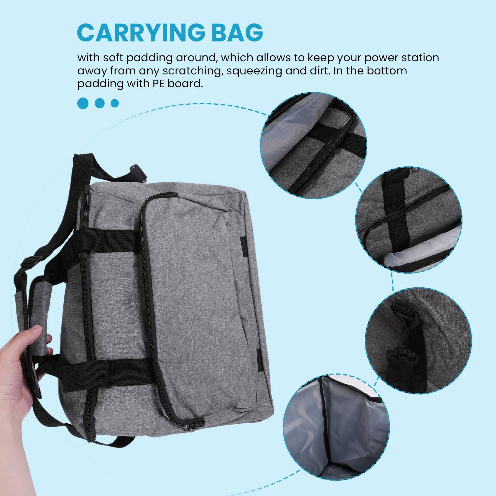 Bolsa de Transporte para la EstacióN de EnergíA PortáTil Explorer 1000, Bolsa de Transporte Impermeable para la EstacióN de EnergíA PortáTil