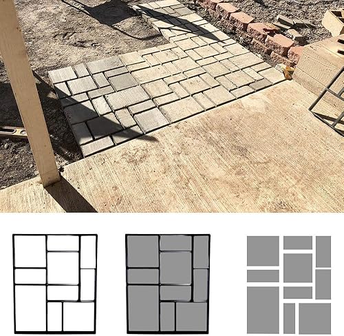 Vista 4 de CJGQ - Moldes reutilizables para camino de concreto tamaño extra grande, pavimentado de peldaños Big square