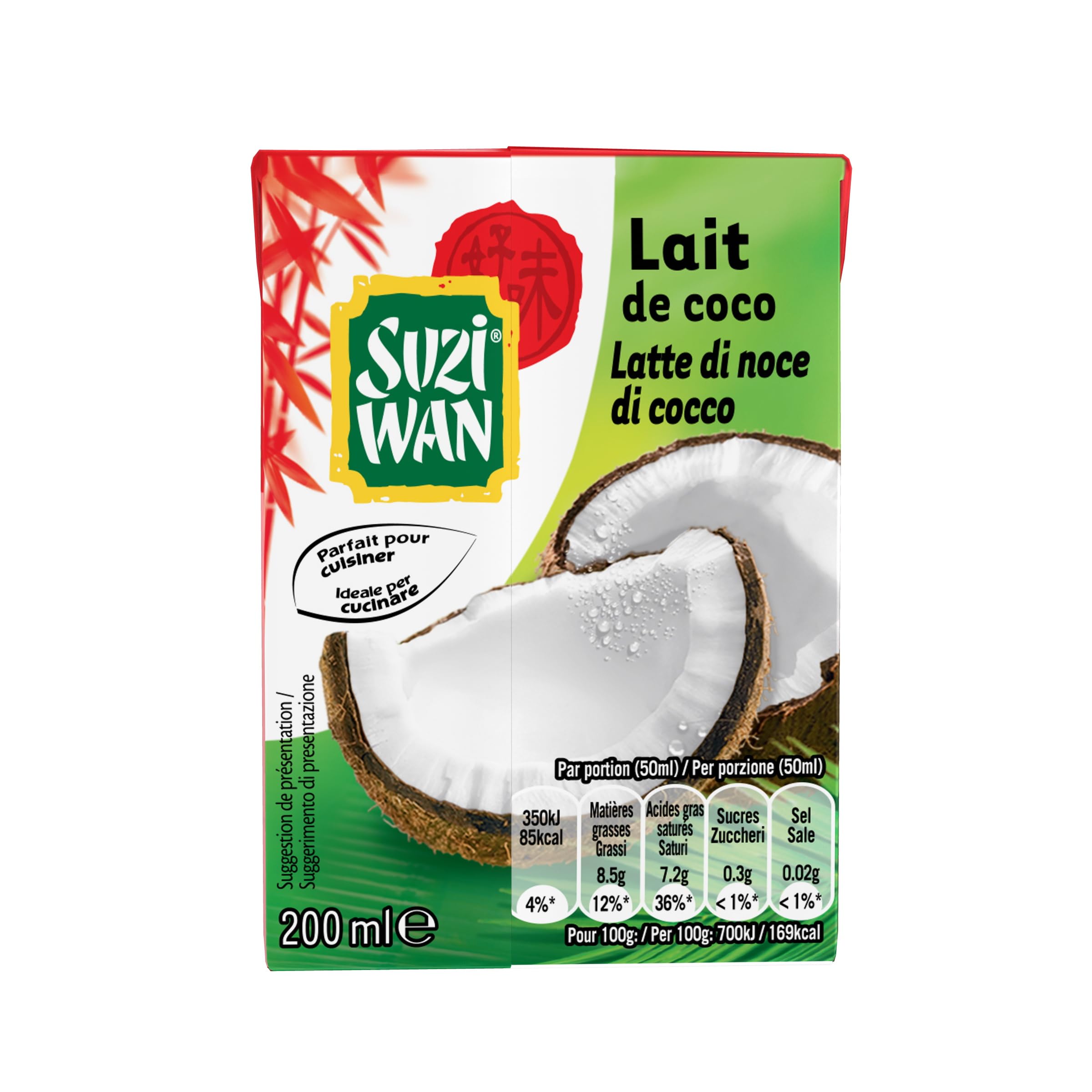 SUZI WAN - Leche de coco (200 ml)