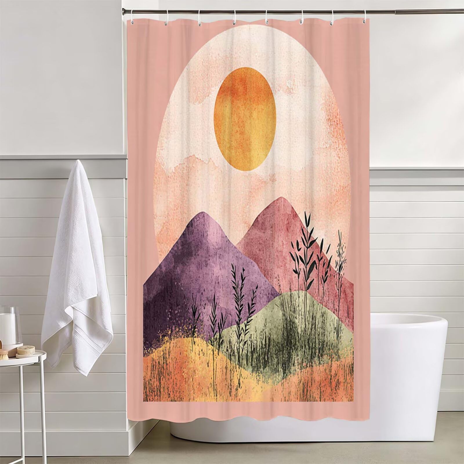 Duschvorhang Rosa, Duschvorhang 240x200cm L-133