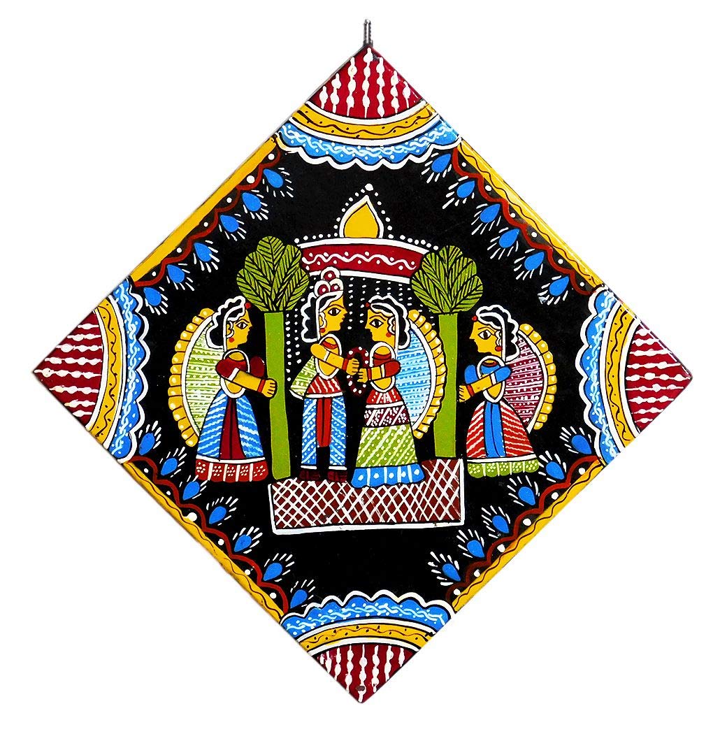 Tikuli Art Handpainted Wooden Wall Hanging (6 in)
