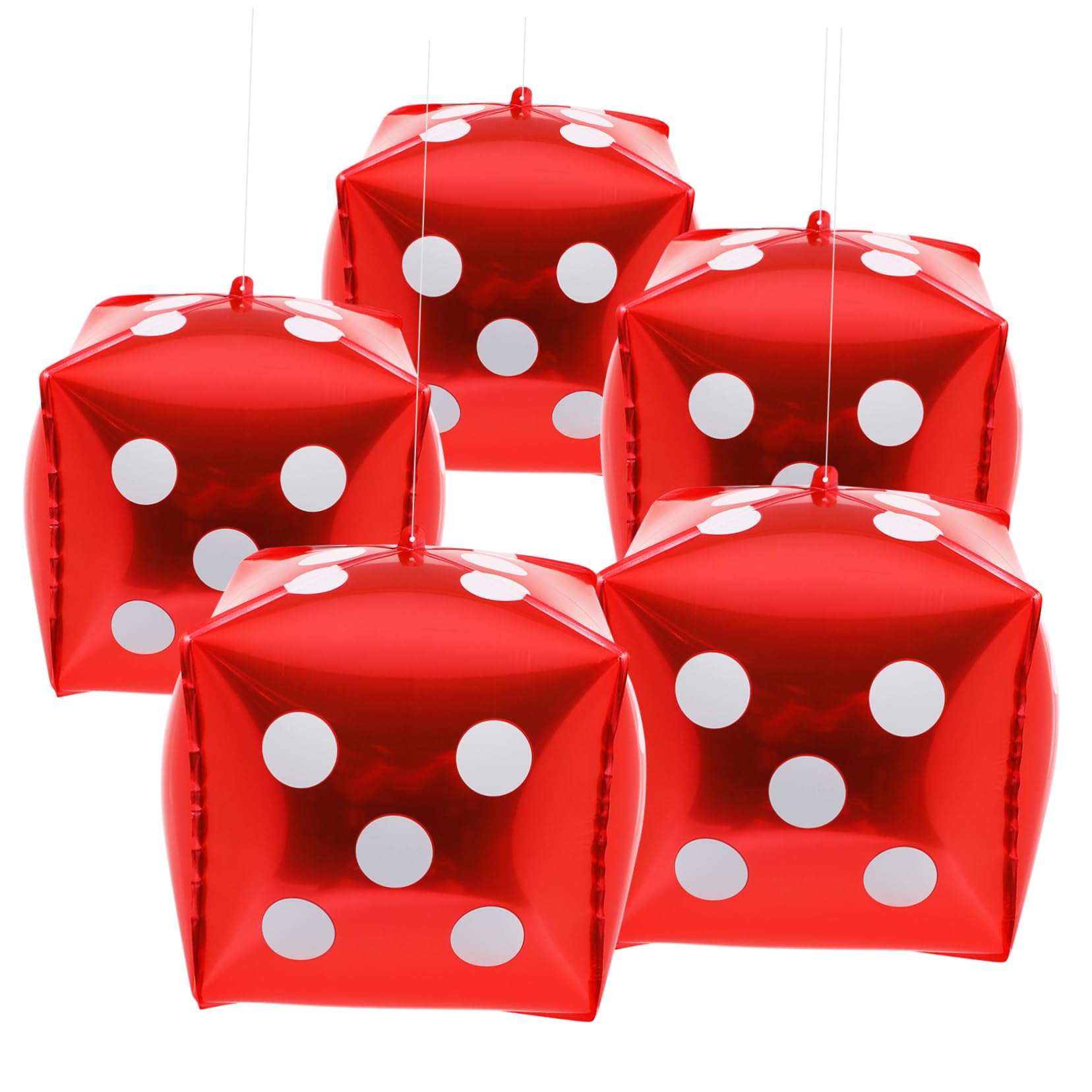 PRETYZOOM 40 stücke Würfel Ballons aus Aluminiumfolie Bunte Deko für Mottopartys Geburtstagsfeiern und Spielabende Aufblasbare Folienballons für Kreative Partydekoration