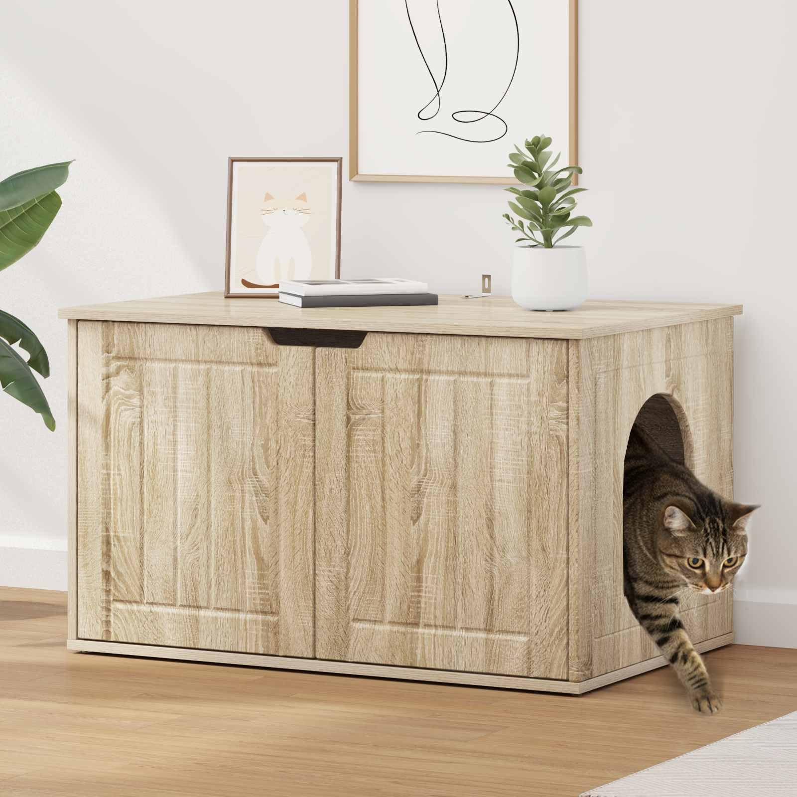 Casa para gatos Sonoma 85 x 55 x 50,5 cm de madera
