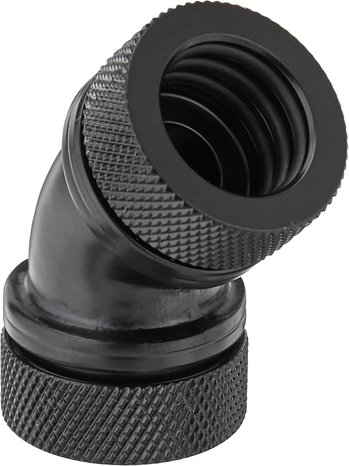 Thermaltake Pacific DIY LCS Black G1/4 PETG 16mm (5/8") OD Tube 45 Degree Dual Compression Fitting Cooling CL-W098-CA00BL-A