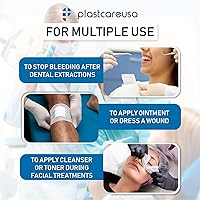 Vista 2 de 200 Almohadillas de gasa 2x2 - Esponjas de gasa no tejidas suaves de 4 capas - Gasa dental no estéril y toallitas estéticas - Gasas cuadradas