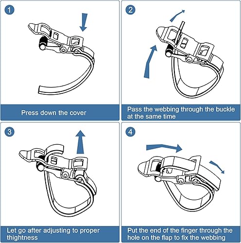 Miniatura 6 de CHICIRIS Jaula de dedo del pie para pedales de bicicleta, pedales de bicicleta de montaña para pedales de ciclismo al aire libre, 1 par de pedales