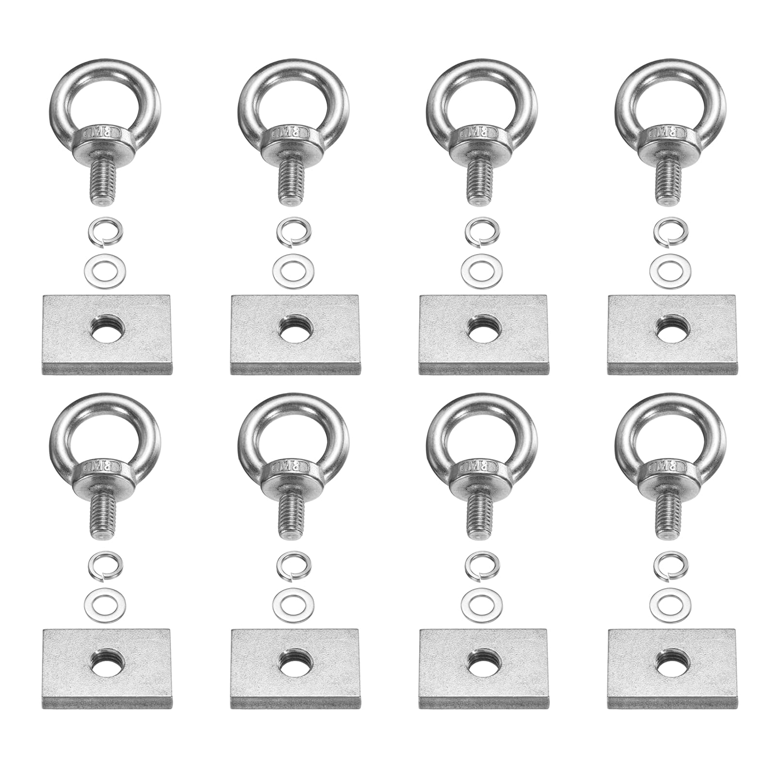 PATIKIL M8 x 15mm Eye Bolt Set