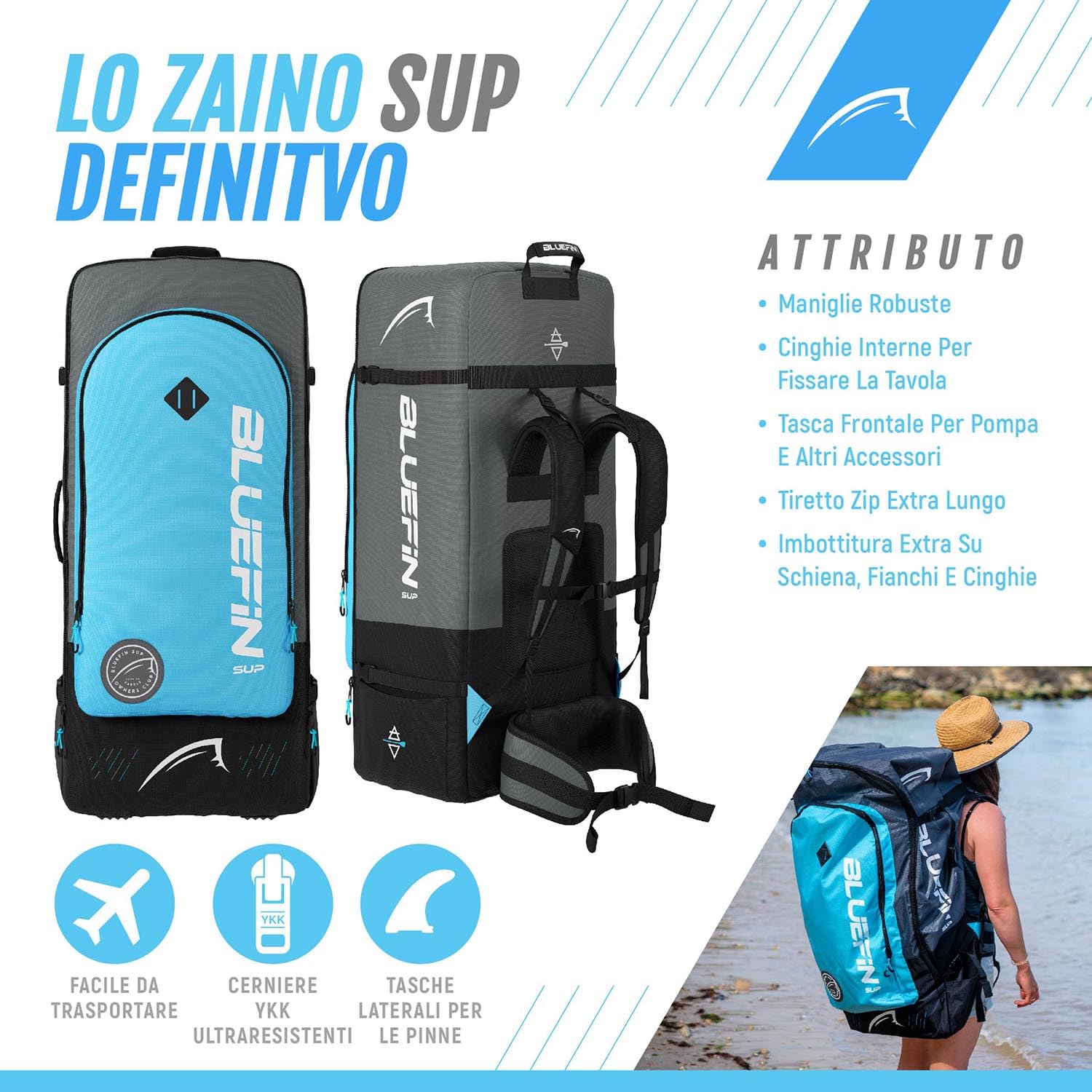 Tavola da paddle gonfiabile Bluefin Cruise 10'8 | SUP per adulti | SUP Bluefin Cruise | Pacchetto facile da trasportare per i viaggi | Accessori inclusi