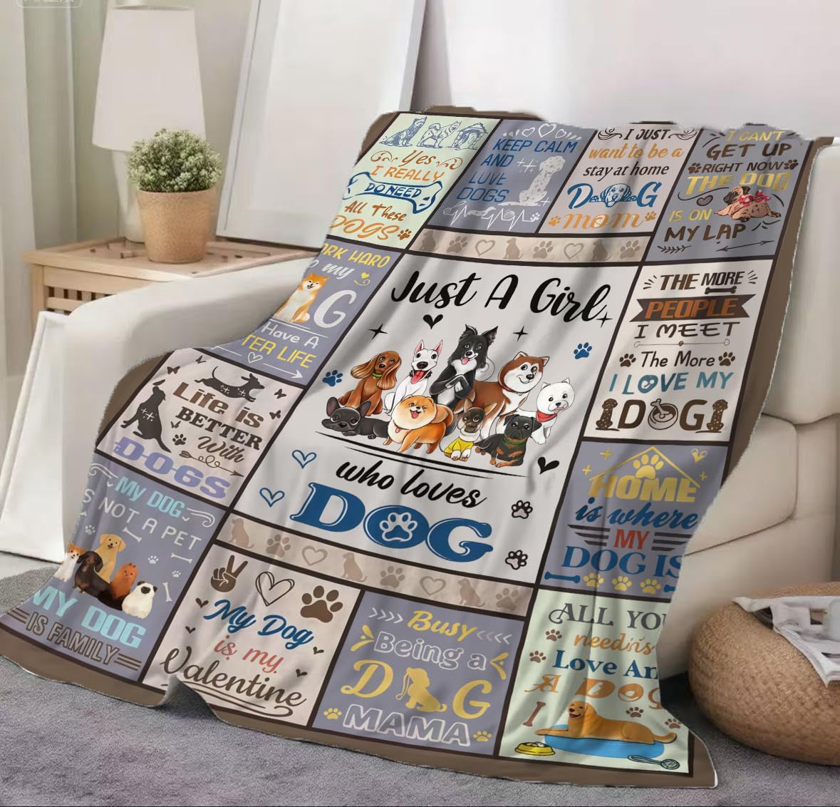 Vexthorion Dachshund Mum Blanket 150x100cm,Dog Lovers Gift,Sofa Home Decor