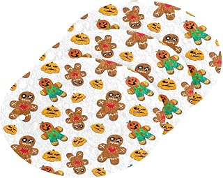 Halloween Scarecrow Gingerbread Kitchen Sponges Cleaning Dish Sponges Non-Scratch Scrubber Sponge for Kitchen Bathroom Cars, pack of 3