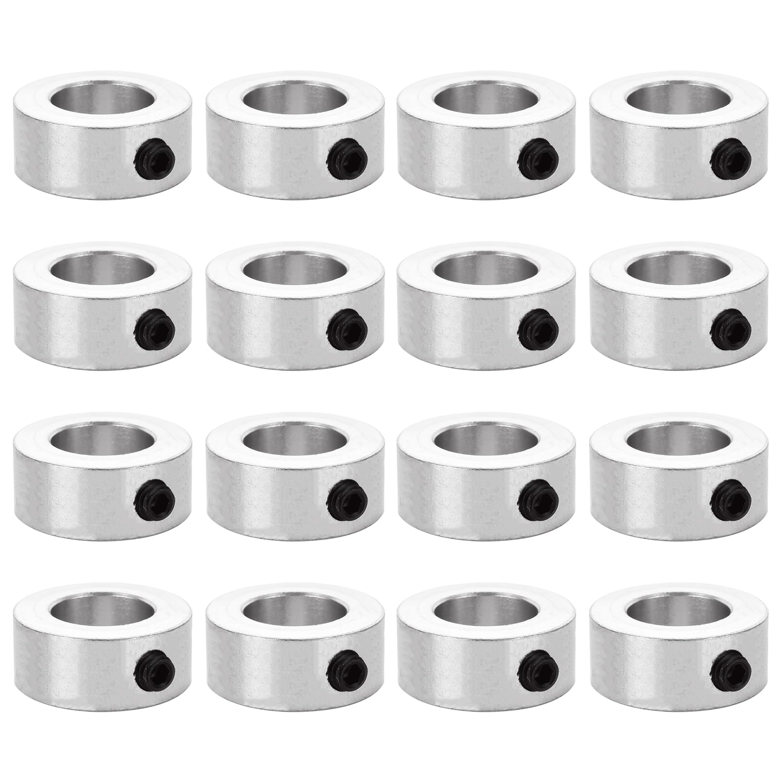 2-Pack Of 3/16" Shaft Solid Steel Zinc Plated Set Screw Collar Stops – Model SC18