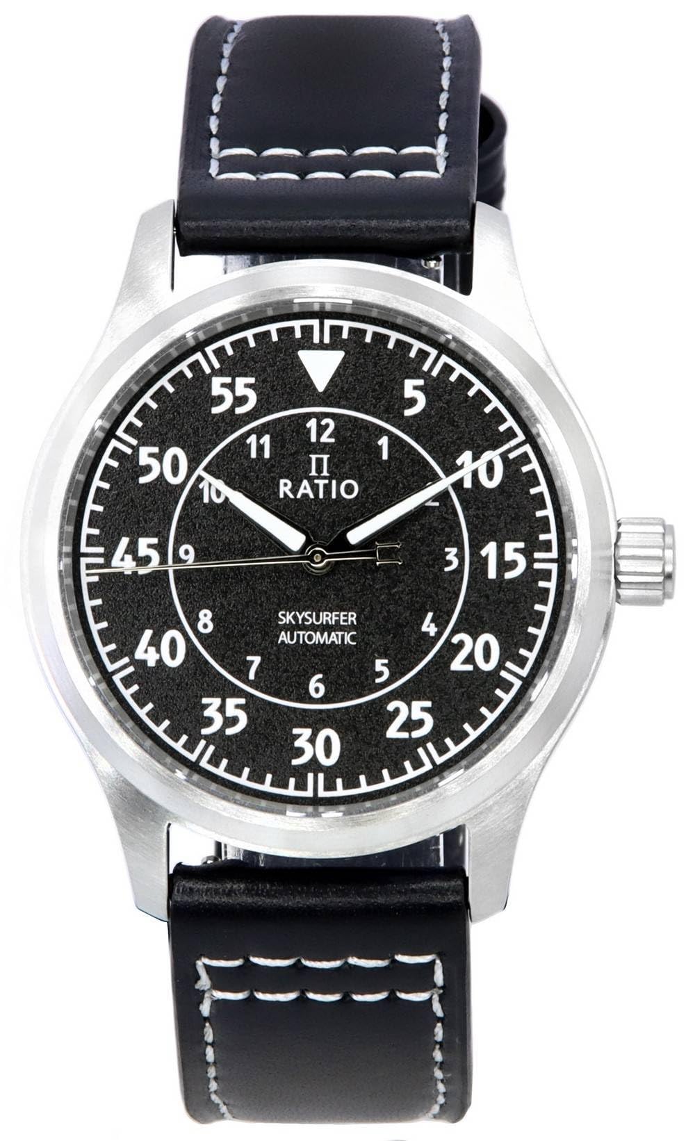 RATIO Pilot Style Watches Analog Automatic 200M Water Resistant Casual Wear Watch for Men