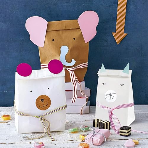 Miniatura 6 de Kslong - Bolsas de almuerzo de papel, 50 unidades, bolsas de papel marrón de 6 libras, 6.1 x 3.9 x 11.8 pulgadas, bolsas de papel kraft duraderas